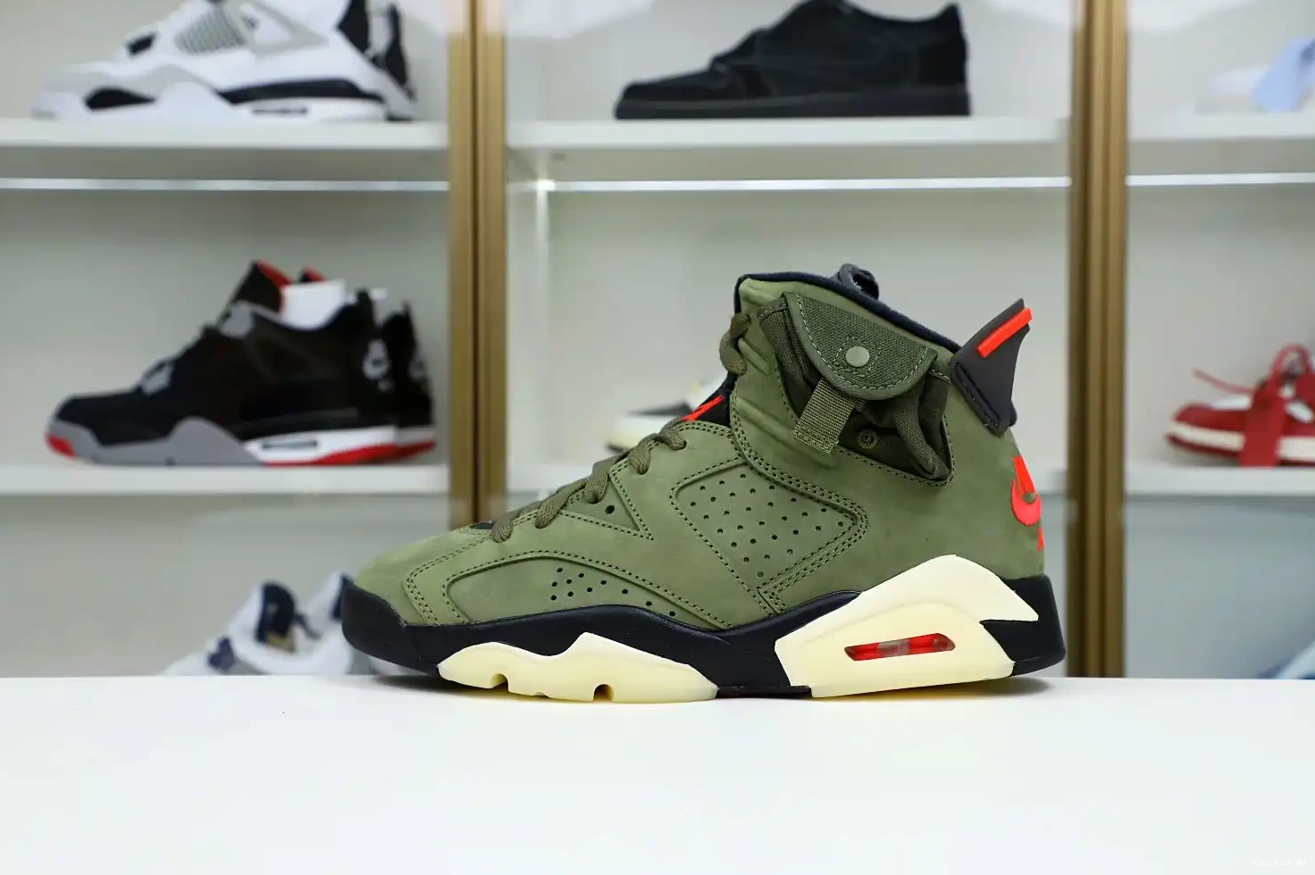 RETRO AIR 6 Kimikick 'OLIVE' TRAVIS SCOTT JORDAN X 0701